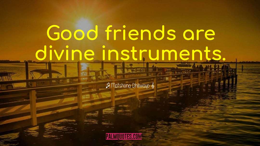 Good Friends quotes by Matshona Dhliwayo