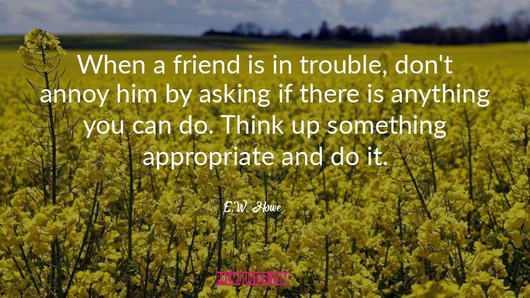 Good Friendship quotes by E.W. Howe