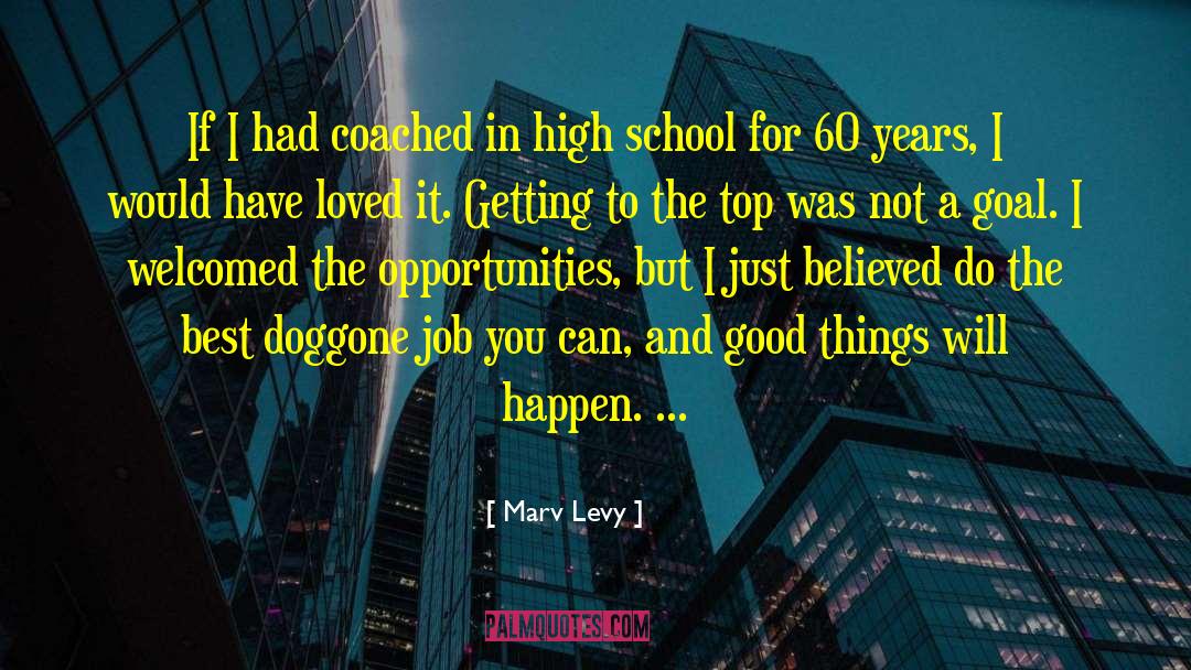 Good Goal quotes by Marv Levy