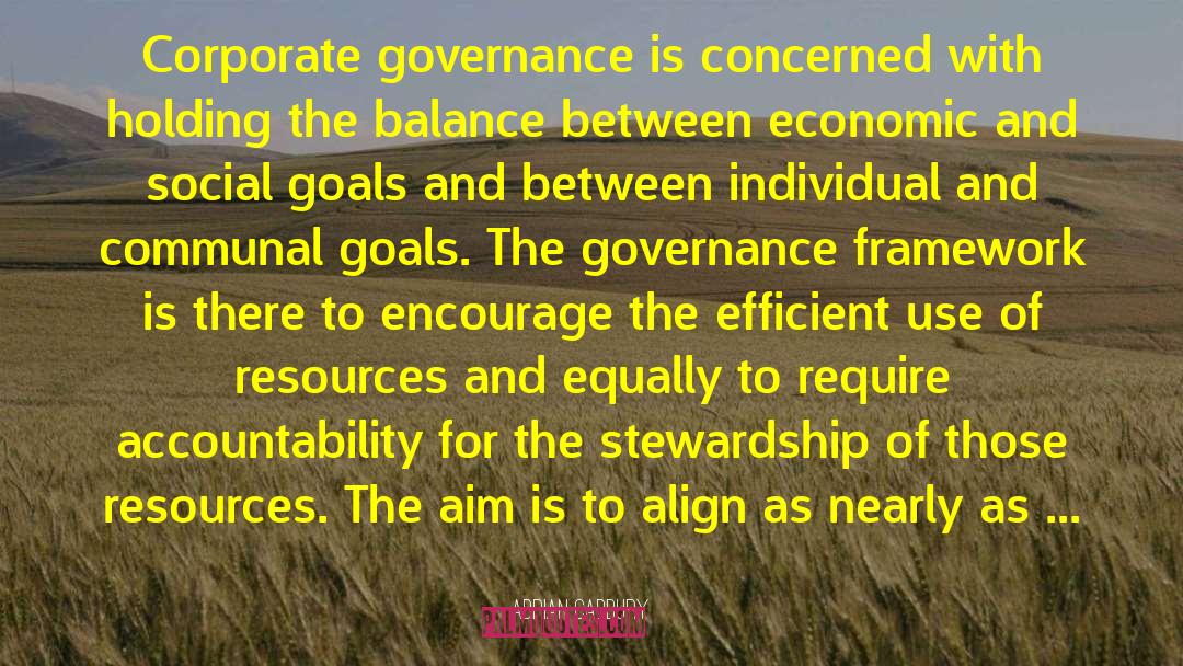 Good Governance quotes by Adrian Cadbury