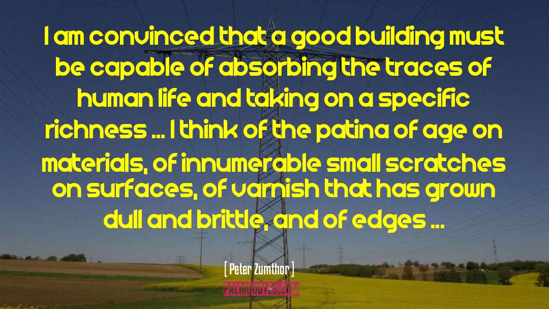 Good Human Being quotes by Peter Zumthor