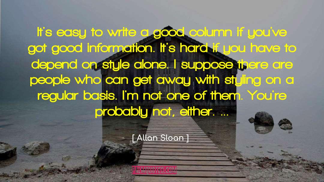 Good Information quotes by Allan Sloan