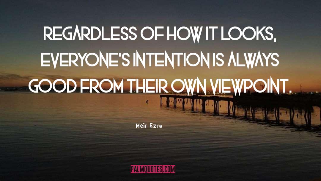 Good Intention quotes by Meir Ezra