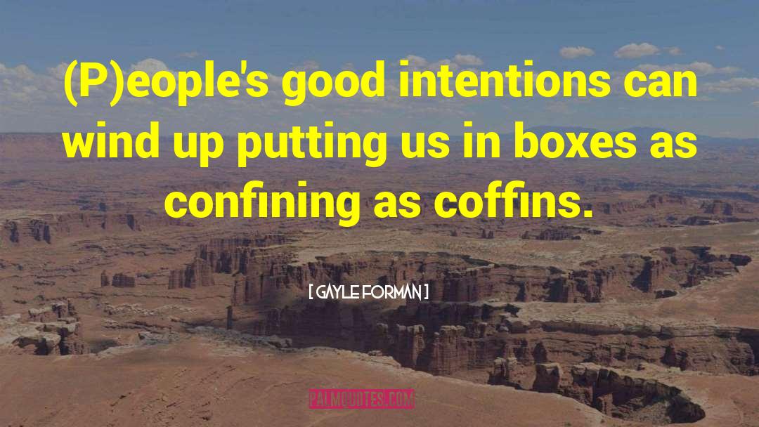 Good Intentions quotes by Gayle Forman