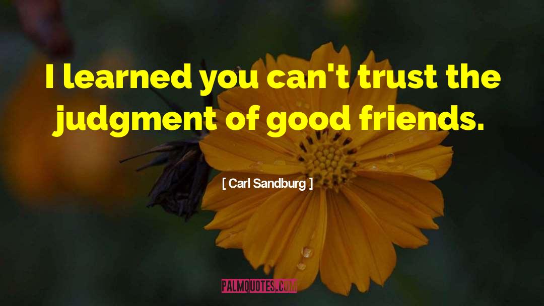 Good Judgment quotes by Carl Sandburg