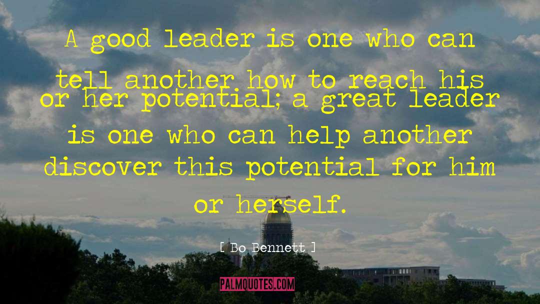 Good Leader quotes by Bo Bennett