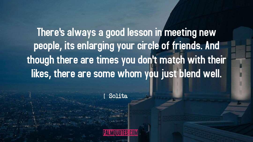 Good Lesson quotes by Solita