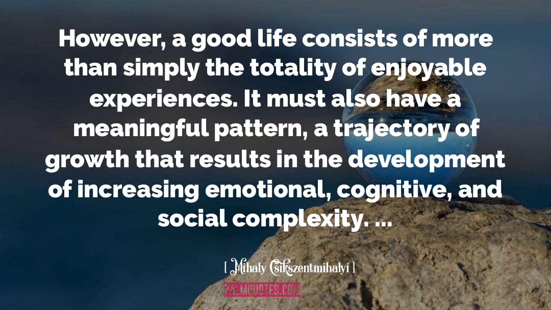 Good Life quotes by Mihaly Csikszentmihalyi