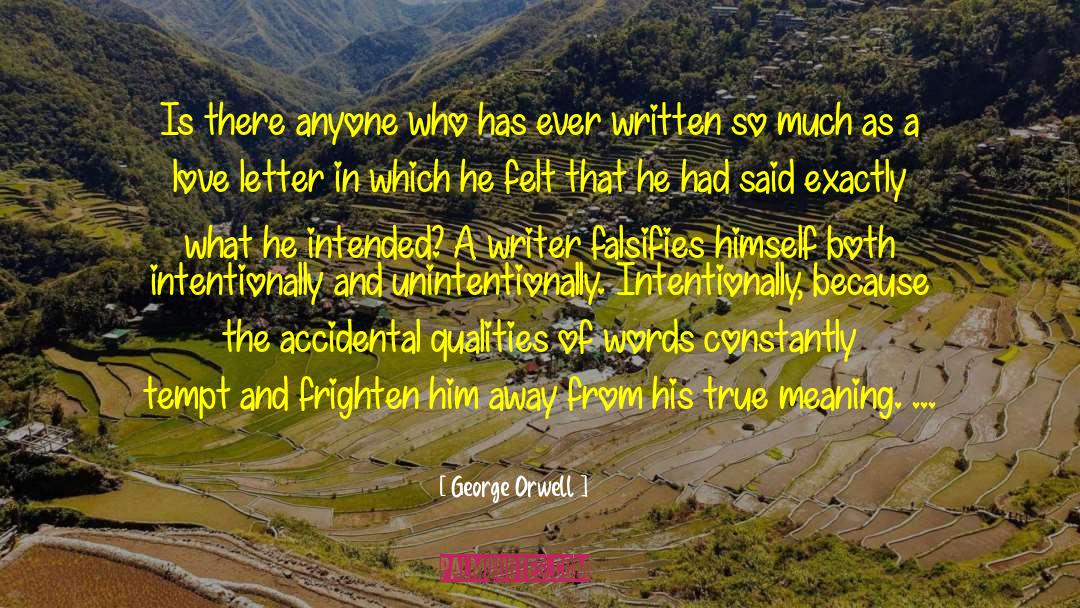 Good Love Letter quotes by George Orwell