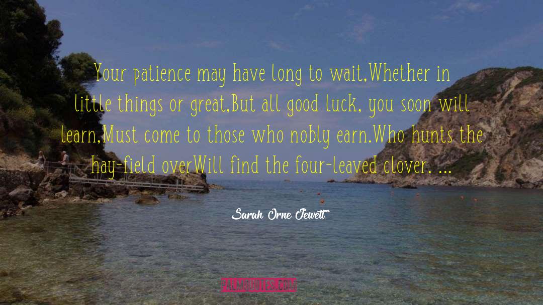 Good Luck Gambling quotes by Sarah Orne Jewett