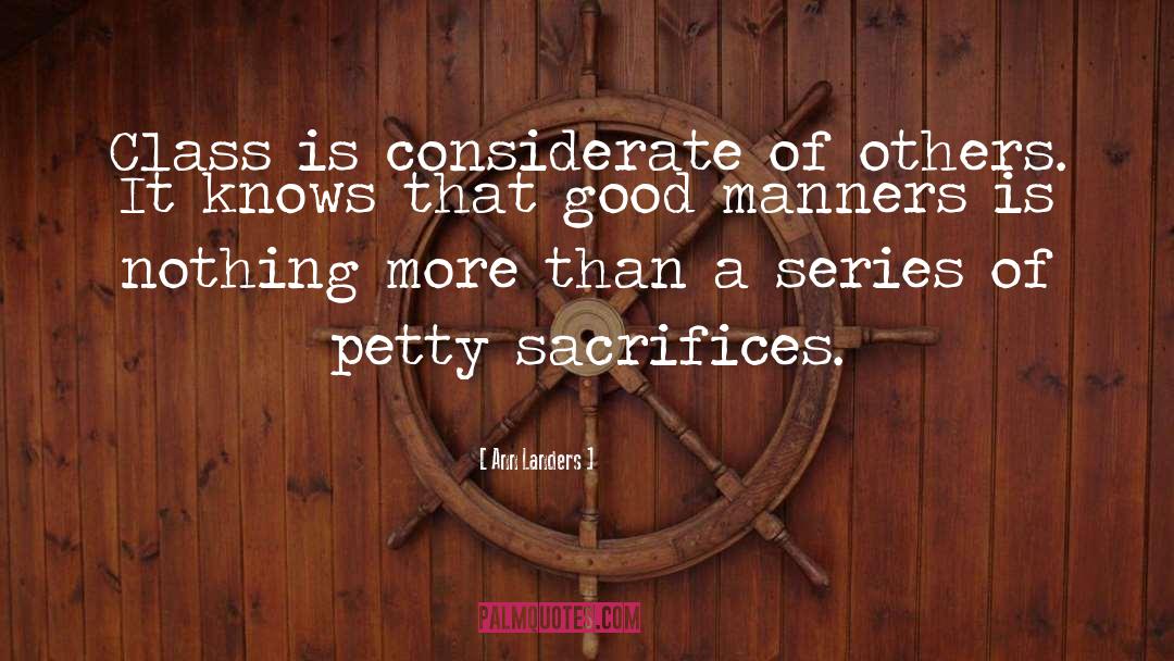 Good Manners quotes by Ann Landers