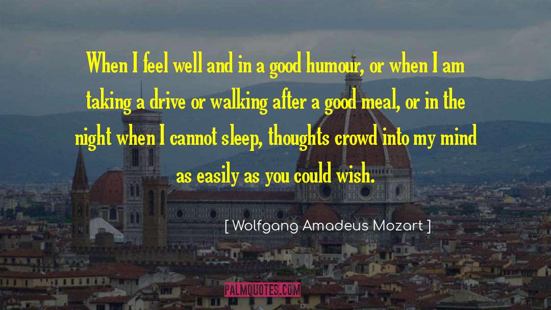 Good Meals quotes by Wolfgang Amadeus Mozart