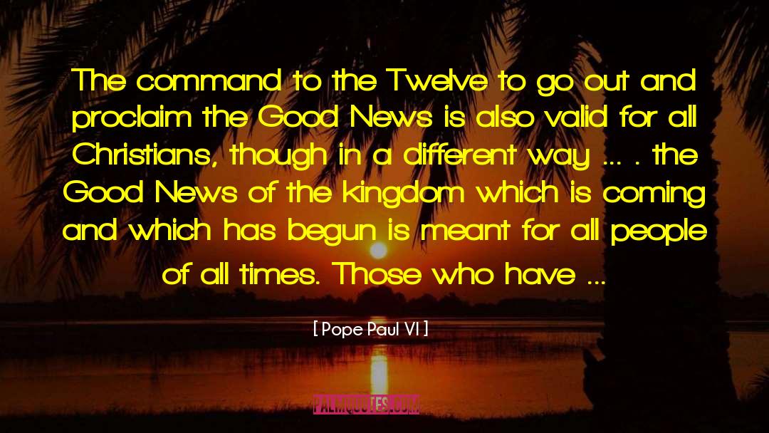 Good News quotes by Pope Paul VI