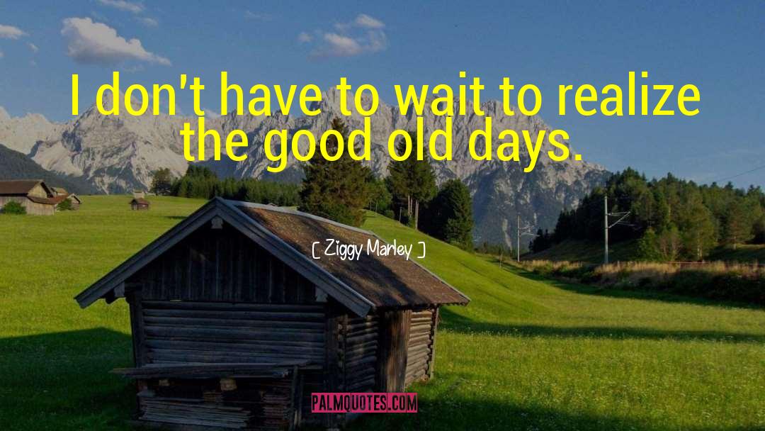 Good Old Days quotes by Ziggy Marley