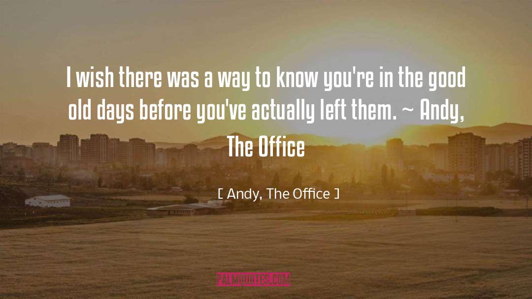 Good Old Days quotes by Andy, The Office