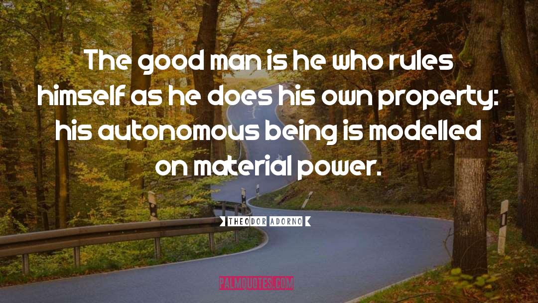 Good Power quotes by Theodor Adorno