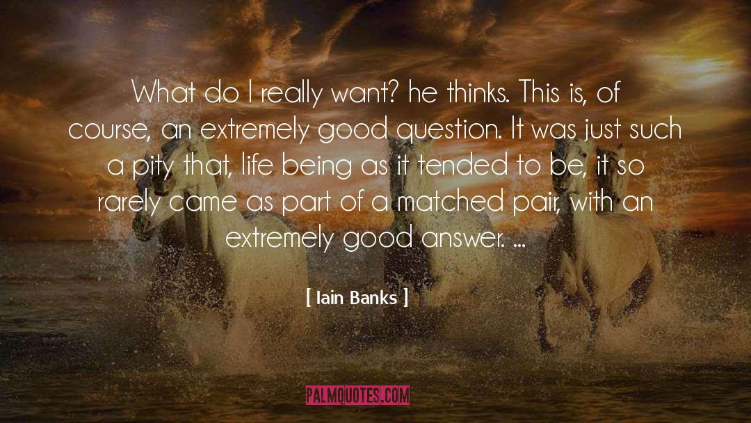Good Question quotes by Iain Banks