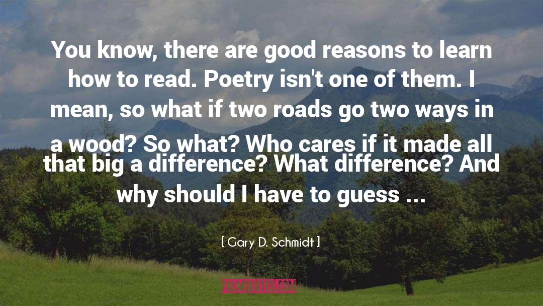 Good Reasons quotes by Gary D. Schmidt