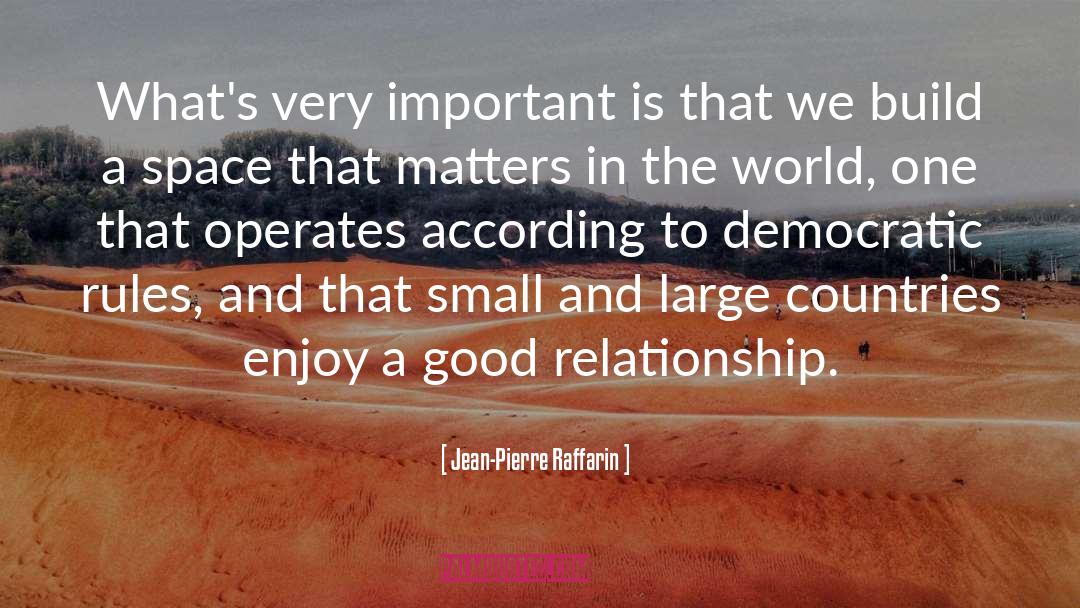 Good Relationship quotes by Jean-Pierre Raffarin