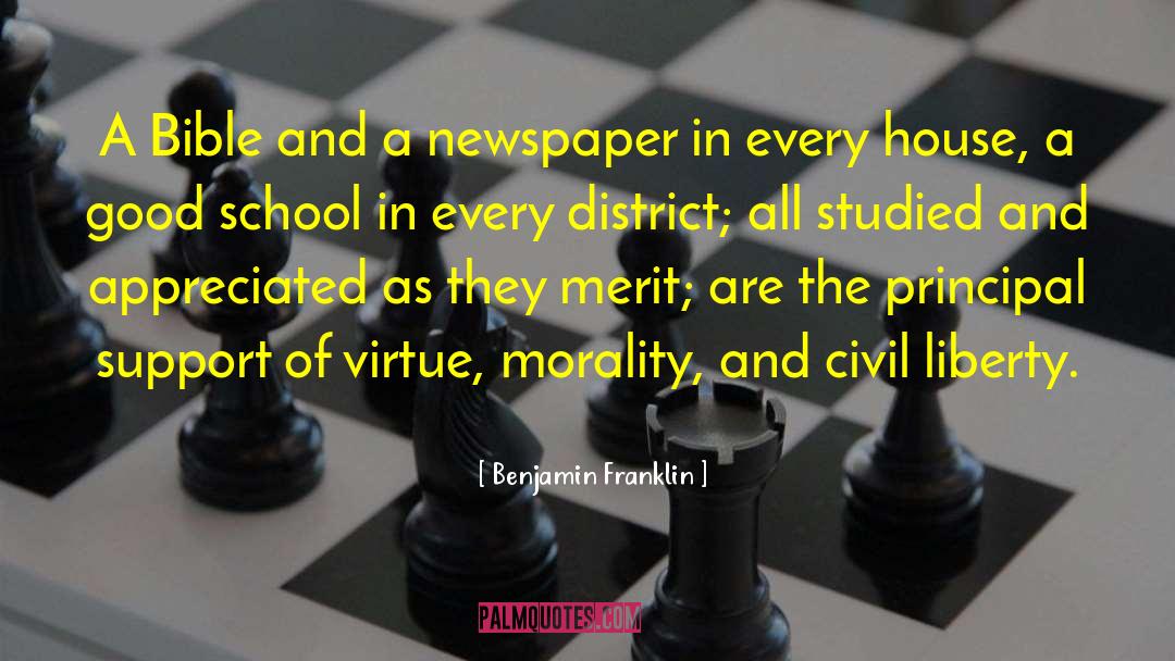 Good School quotes by Benjamin Franklin