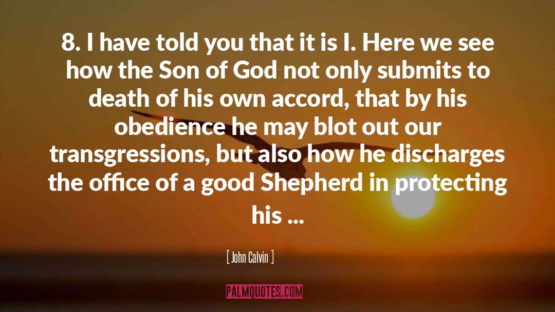 Good Shepherd quotes by John Calvin