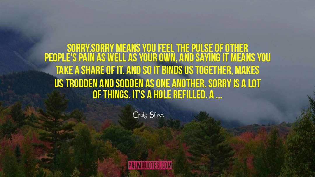 Good Sorry quotes by Craig Silvey