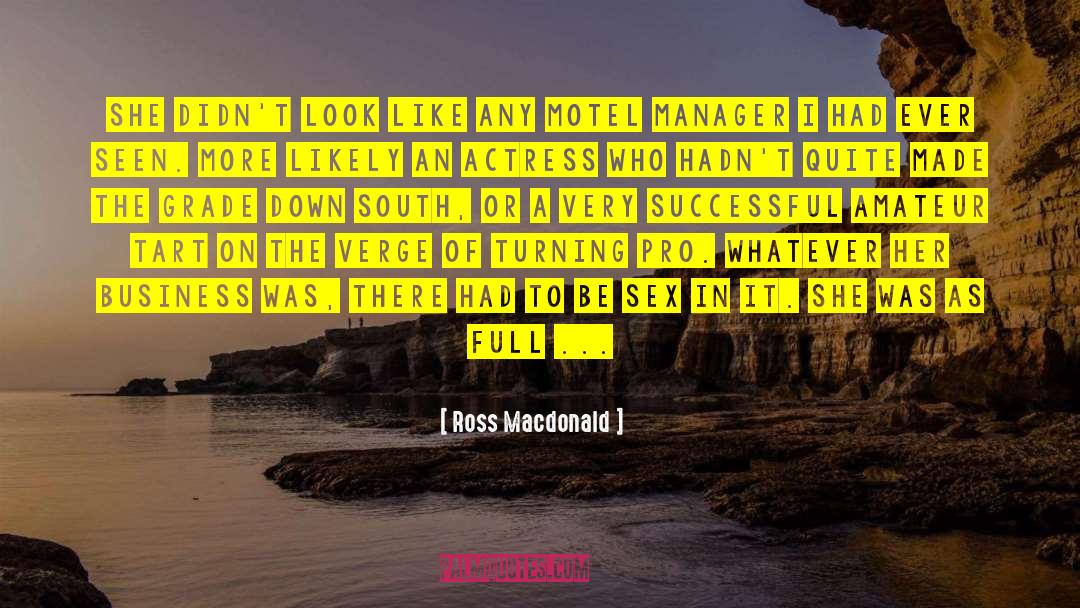 Good Successful Business quotes by Ross Macdonald