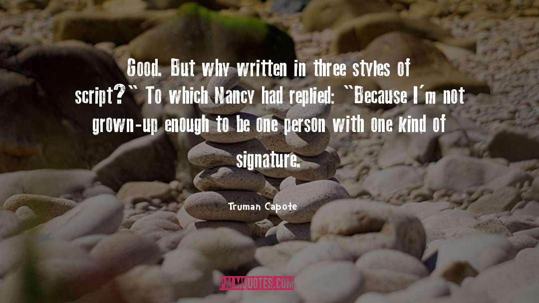 Good Text Signature quotes by Truman Capote