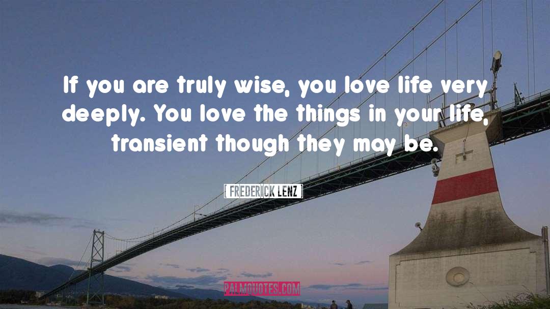 Good Things In Your Life quotes by Frederick Lenz