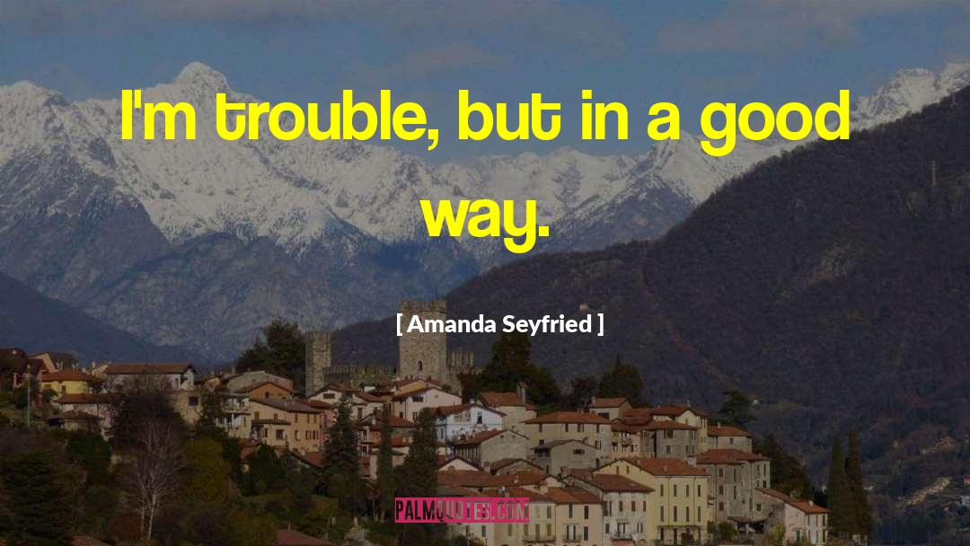 Good Trouble quotes by Amanda Seyfried