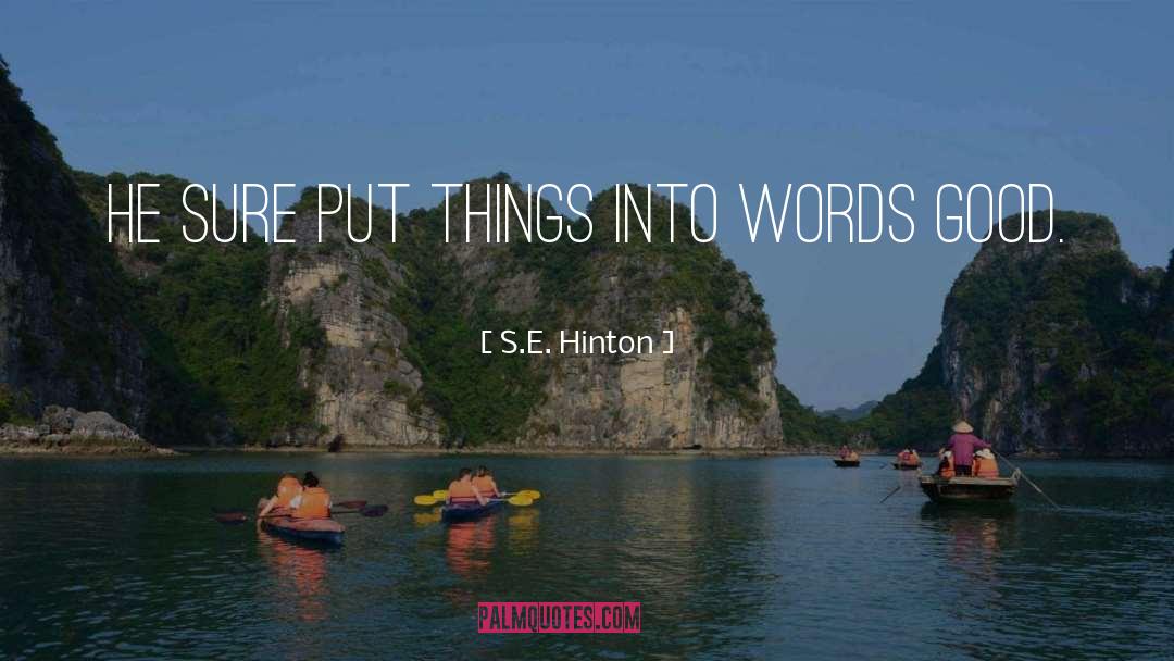 Good Vibes quotes by S.E. Hinton