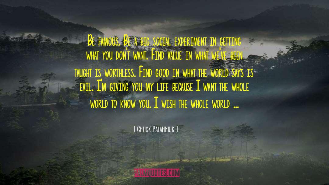 Good War quotes by Chuck Palahniuk