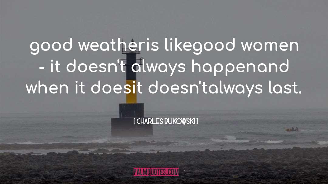 Good Weather quotes by Charles Bukowski