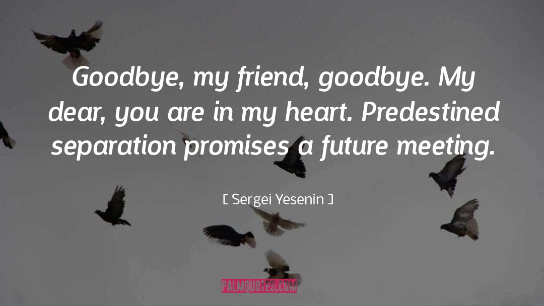 Goodbye Friend quotes by Sergei Yesenin