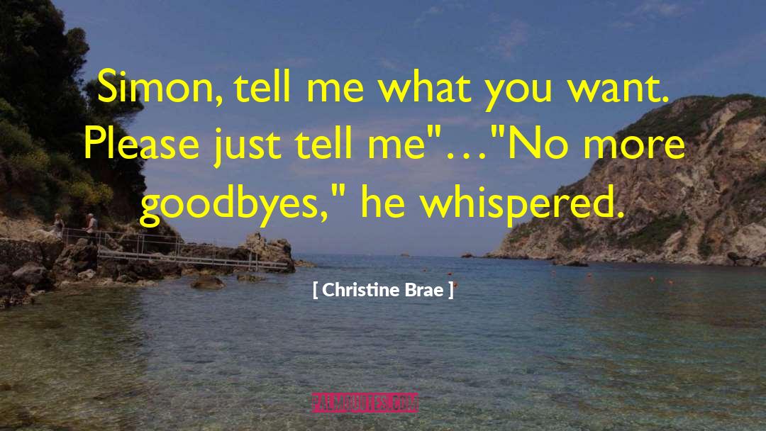 Goodbyes quotes by Christine Brae