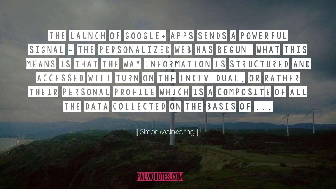 Google quotes by Simon Mainwaring