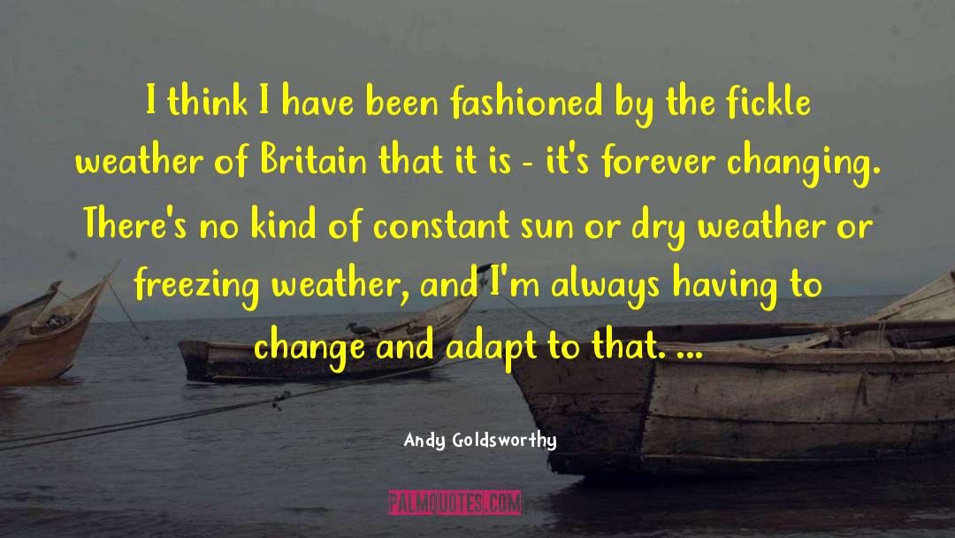 Gorgeous Weather quotes by Andy Goldsworthy