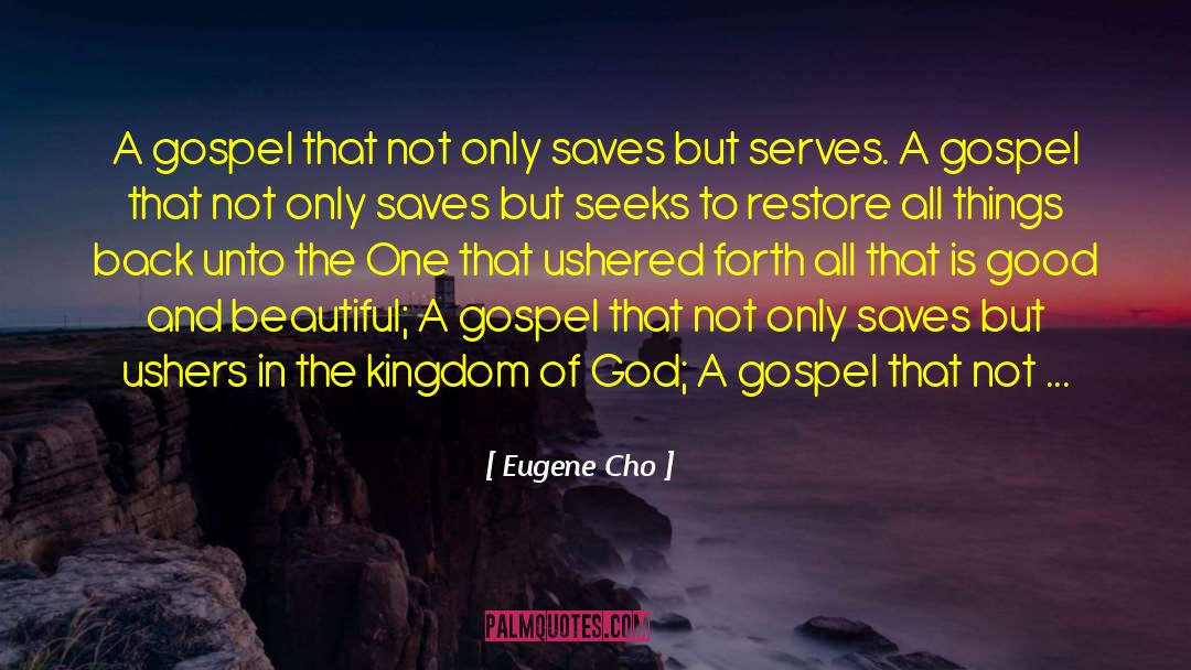 Gospel Centred quotes by Eugene Cho