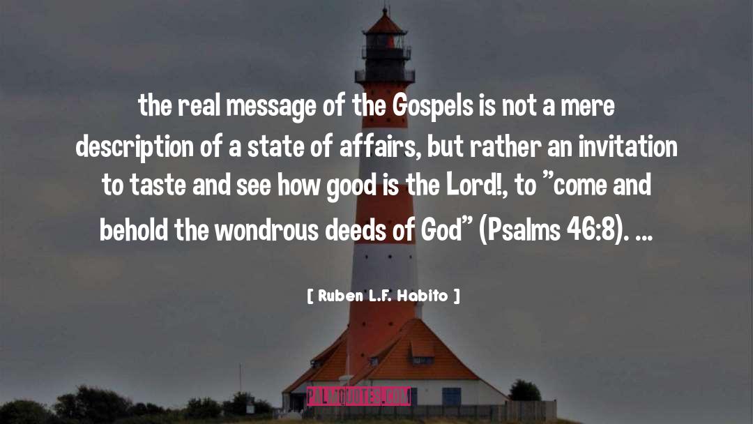 Gospels quotes by Ruben L.F. Habito