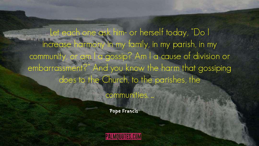 Gossiping quotes by Pope Francis