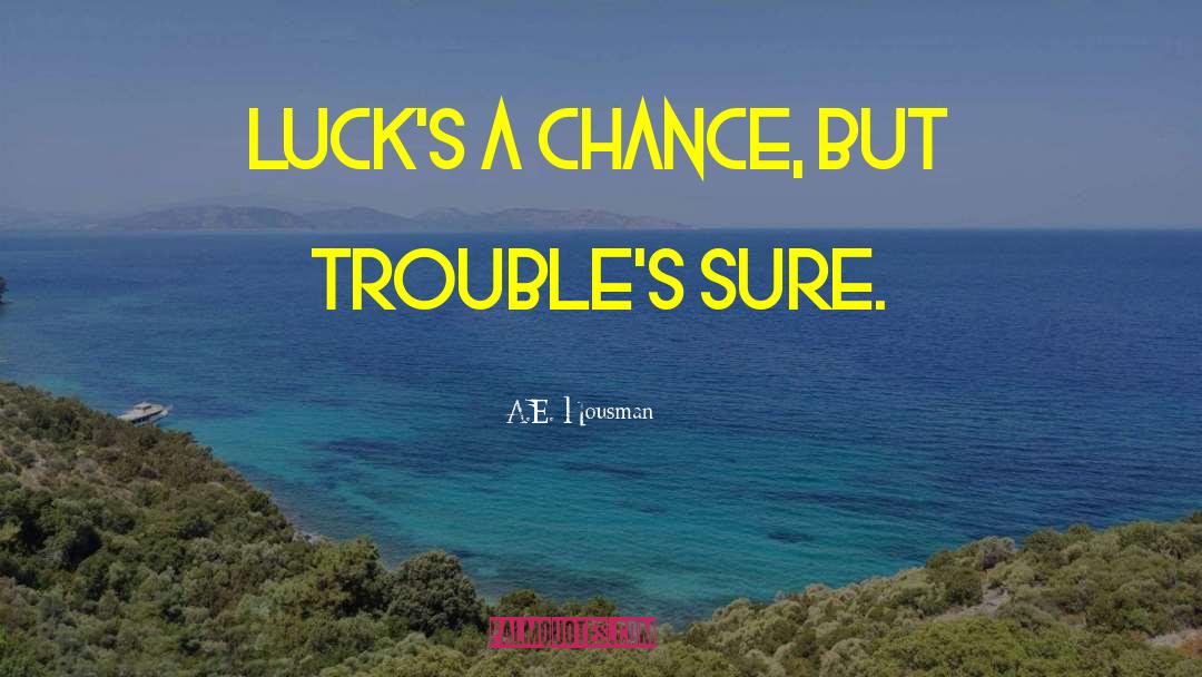 Got Luck quotes by A.E. Housman