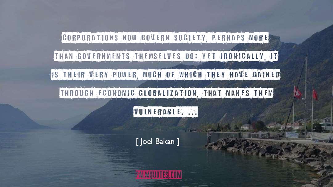 Govern quotes by Joel Bakan