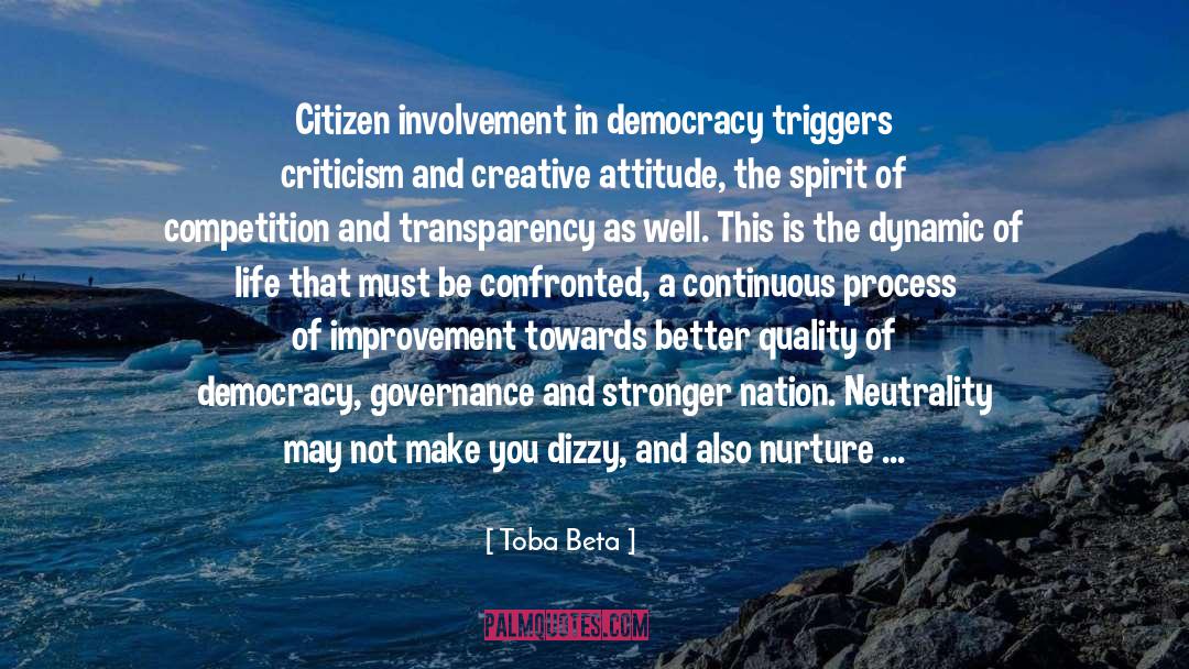 Governance quotes by Toba Beta