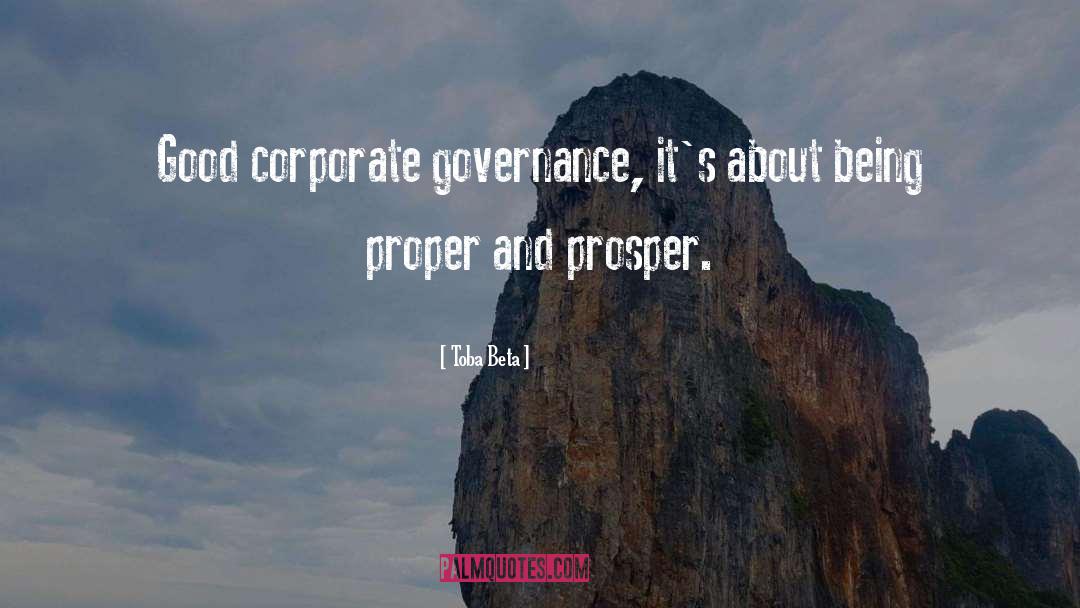 Governance quotes by Toba Beta