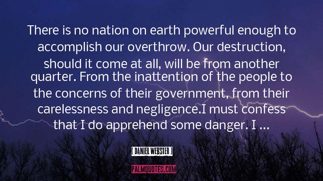 Government And Fear quotes by Daniel Webster