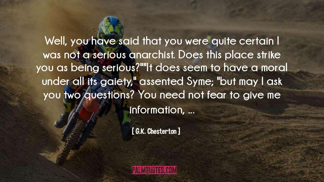 Government And Fear quotes by G.K. Chesterton