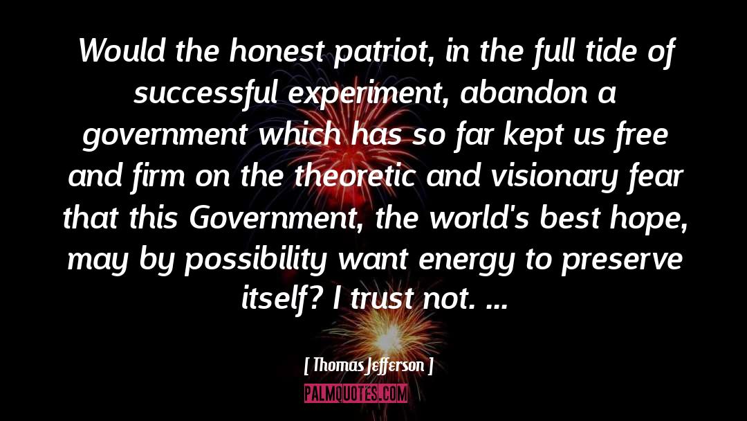 Government And Fear quotes by Thomas Jefferson