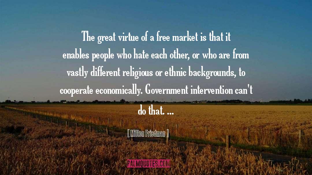 Government Intervention quotes by Milton Friedman