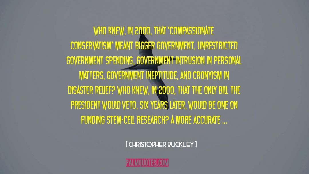 Government Intrusion quotes by Christopher Buckley