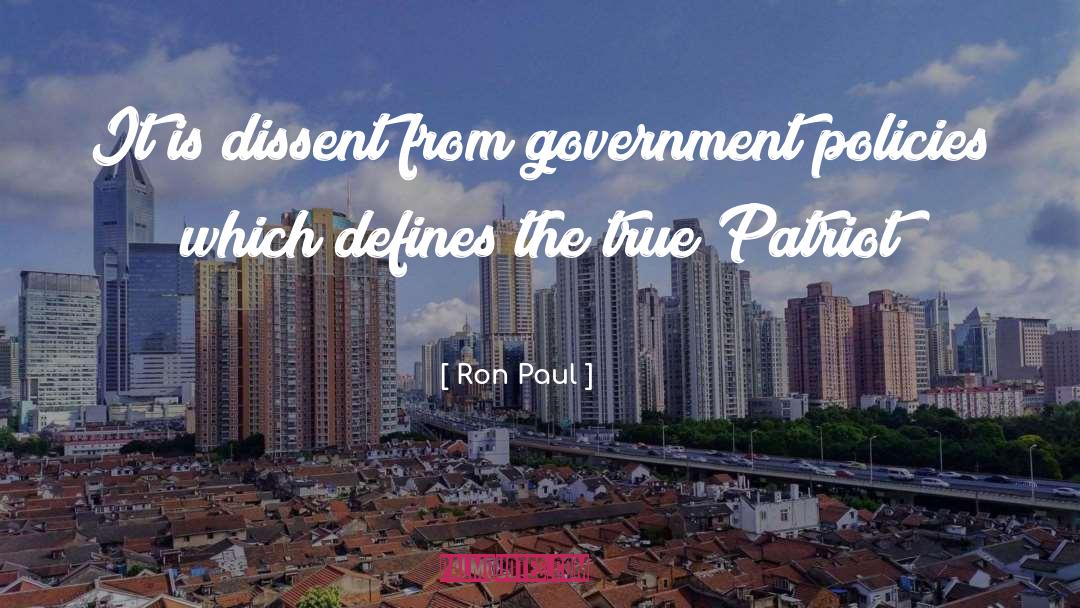 Government Policies quotes by Ron Paul